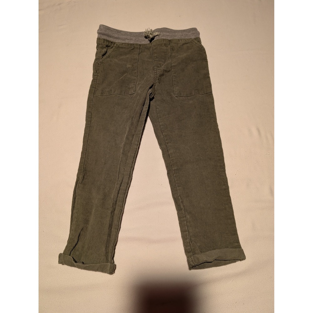 Okie Dokie Kids Olive Green Corduroy Pants Elastic Waist 4T